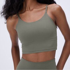Adanola Olive‎ Green Ultimate Crop Tank Top - Small